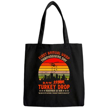 Discover First Annual WKRP Thanksgiving Day Turkey Drop Tote Bag