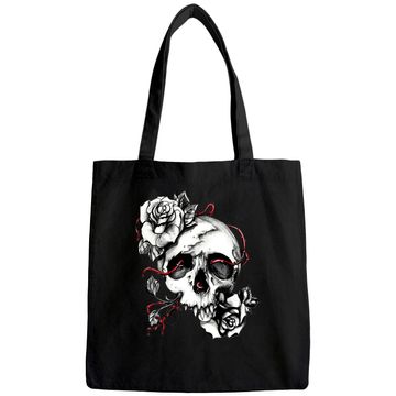 Discover Skull And Roses Premium Tote Bag
