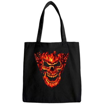 Discover Fire Flame Skull Awesome New Tote Bag