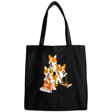 Discover Pizza Corgi Dog Tote Bag
