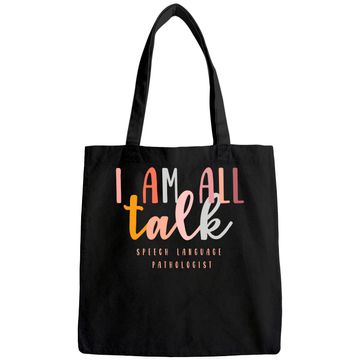 Discover I'm All Talk Speech Language Pathologist Therapy Tote Bag