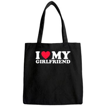 Discover I Love My Girlfriend I Heart My Girlfriend Tote Bag