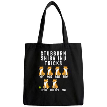 Discover Stubborn Shiba Inu Tricks Tote Bag