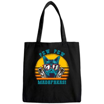 Discover Pew Pew Madafakas Funny Cat Tote Bag
