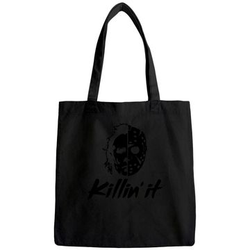 Discover Killin' It Jason and Michael Myers Halloween Tote Bag