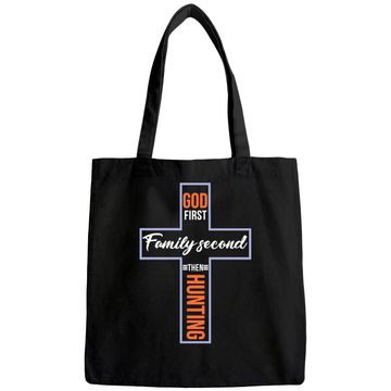 Discover God First Family Second Then Hunting Tote Bag