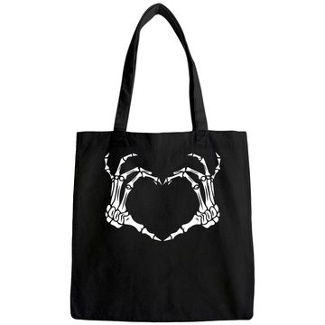 Discover Skeleton Hand Heart Sign Bones Costume Tote Bag