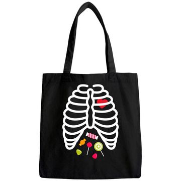 Discover Skeleton Rib Cage Heart Candy Tote Bag