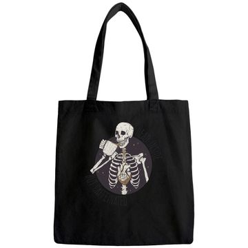 Discover Dead Inside But Caffeinated Tote Bag