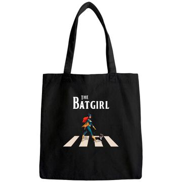 Discover The Batgirl With Dog Superhero Tote Bag