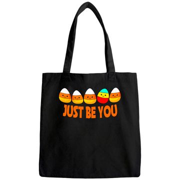 Discover Halloween Be yourself Be you Candy Corn Tote Bag