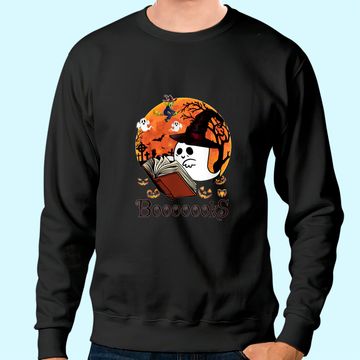Discover Booooks! Ghost Reading Books Halloween Sweatshirt