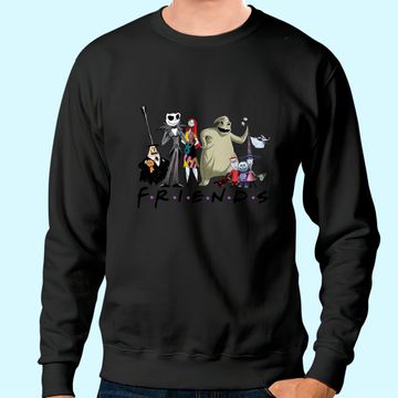 Discover Nightmare Before Christmas Characters Friends Halloween Sweatshirt