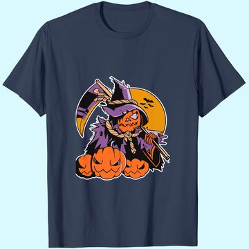 Discover Spooky Pumpkin Head Scarecrow Classic T-Shirt