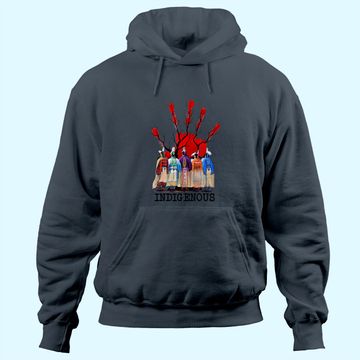 Discover Native American Indigenous Red Hand Hoodie