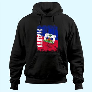 Discover HAITI Flag Vintage Distressed Hoodie