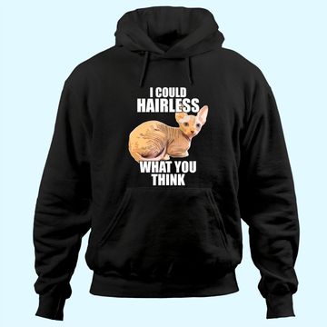 Discover Hairless Cat Sphynx Cat Pun Meme Hoodie