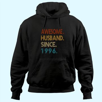 Discover 25th Wedding Anniversary Gift - Awesome Husband Since 1996 Hoodie
