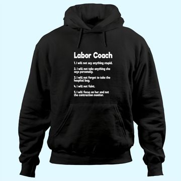 Discover Labor Coach Expecting Dad Rules Papa Hoodie