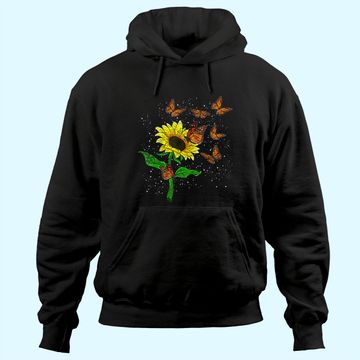 Discover Flower Blossom Butterflies Nature Butterfly Sunflower Hoodie