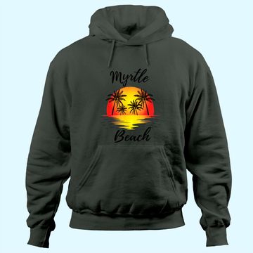 Discover Myrtle Beach Hoodie Sunset Palm