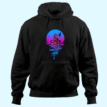 Discover Vintage Retro Sunset Sprint Car Racing Hoodie