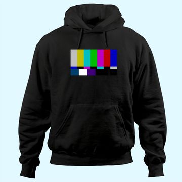 Discover No Signal Television Screen Color Bars Test Pattern Hoodie