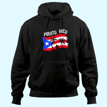 Discover Distressed Style Puerto Rico Frog Hoodie
