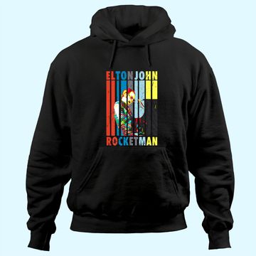 Discover Vintage Elton Art John Country Musician Play Piano Rocketman Premium Hoodie