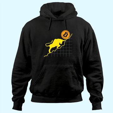 Discover Bitcoin Trader Crypto Asset Trader Bull Trend Art Hoodie Hoodie