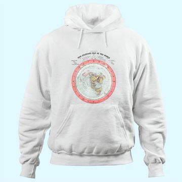 Discover Flat Earth Theory World Map - Funny Conspiracy Theory Hoodie Hoodie
