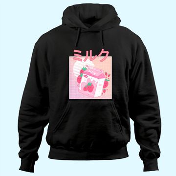 Discover Japanese Kawaii Strawberry Milk Shake Carton Hoodie
