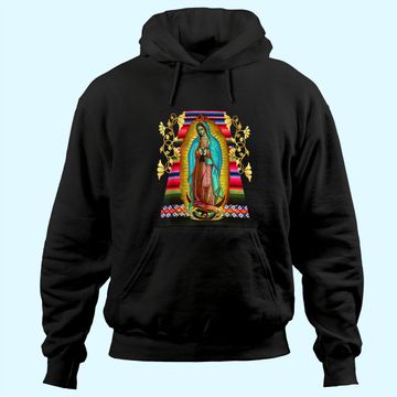 Discover Our Lady of Guadalupe Virgin Mary Mexico Zarape Hoodie