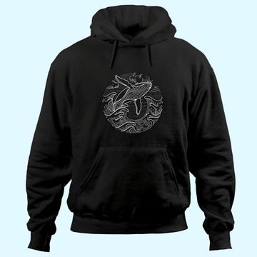 Discover Ocean Waves Humpback Whale Hoodie
