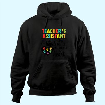 Discover Teacher Assistant Heart Quote Hoodie