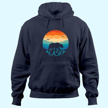 Discover Alaska Retro Grizzly Bear Hoodie