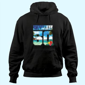 Discover Hawaii 50th State Hawaii Hibiscus 50 Hoodie