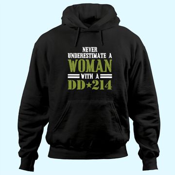 Discover Never Underestimate A Women With DD 214 Veterans Day Hoodie