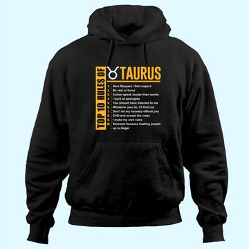 Discover Top 10 Rules Of Taurus Zodiac Hoodie