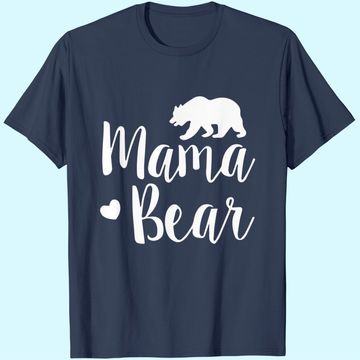 Discover ZILIN Women's Mama Bear T Shirts Short Sleeve Lettering Graphic Cute Tees Summer Tops
