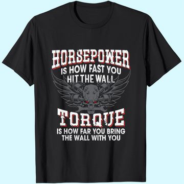 Discover Mechanic T-Shirt Horsepower Torque Funny T-Shirt