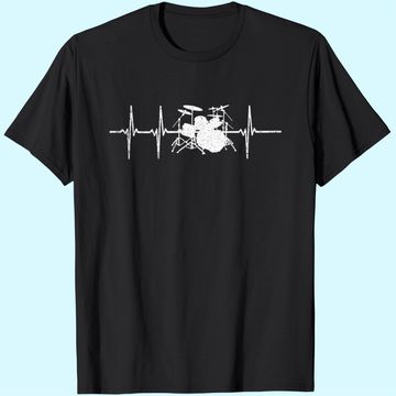 Discover Men's T Shirt Drummer Heartbeat