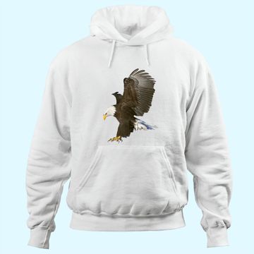Discover American Bald Eagle Swooping Photo Portrait Hoodie