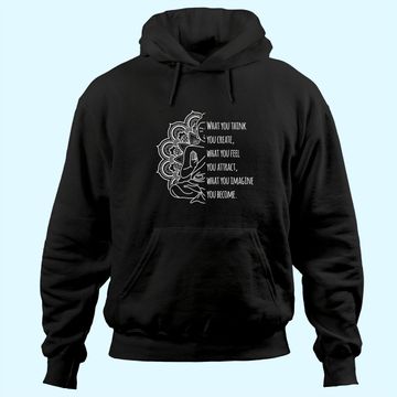 Discover Law Of Attraction Spiritual Buddha Meditation Quote Hoodie