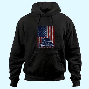 Discover Truck Driver American Flag Hoodie