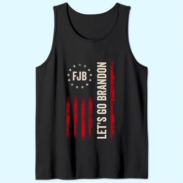 Discover Let’s Go Brandon Conservative US Flag Tank Tops