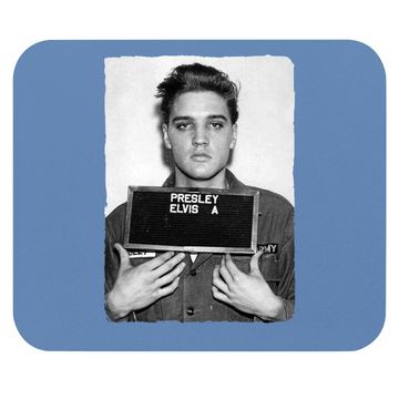 Discover Elvis Presley Army Mug Shot Rock 'n' Roll Mouse Pad