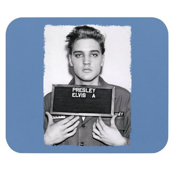 Discover Elvis Presley Army Mug Shot Mouse Pad