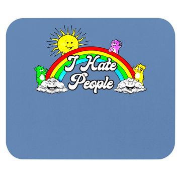 Discover I Hate People Rainbow Printed Mouse Pad