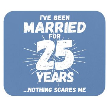 Discover Couples Married 25 Years - Funny 25th Wedding Anniversary Mouse Pad